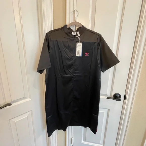 adidas satin dress CLOTHING - Satin Dress - Grey
